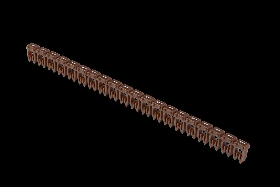 Маркер открытого типа KE 1,5-2,5мм2 символ '1' (500шт/упак) IEK фото 1