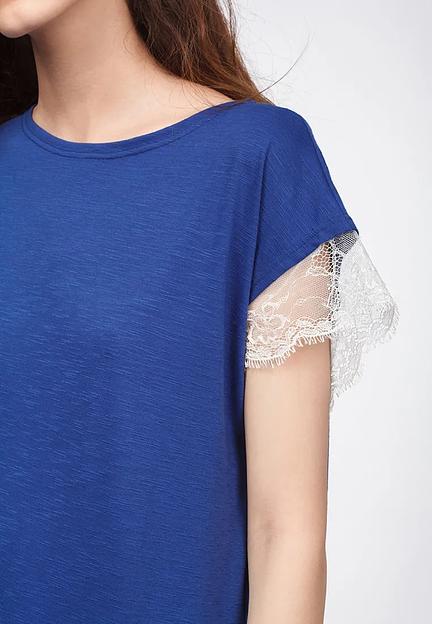 Футболка Crystal Travel «T-shirt pizzo ss bluette» ОПТ фото 3