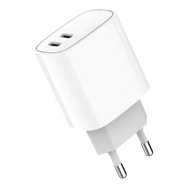 Сетевое зарядное устройство с двумя портами USB-C + USB-C, 20Вт REXANT фото 1