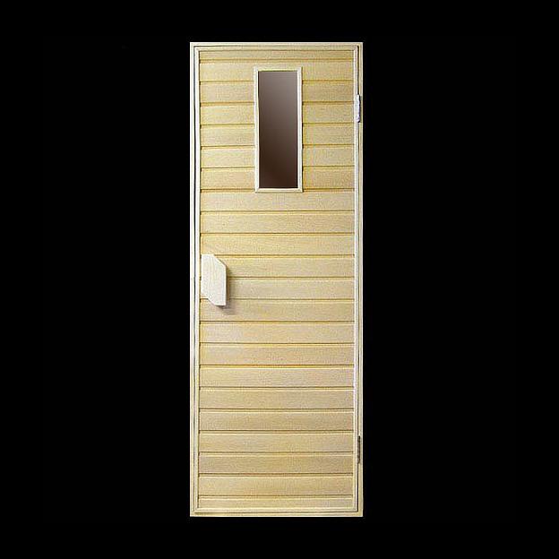 Дверь для бани/сауны «№3а» с каленым стеклом фото 1