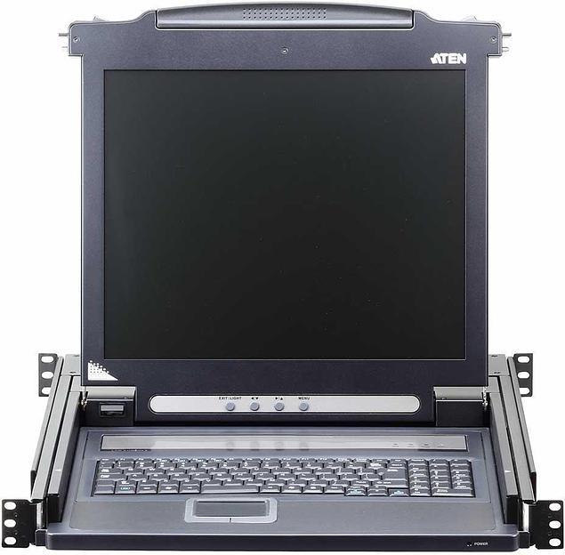 ЖК-монитор 17" с клавиатурой, выдвижной, 1U, RAL 7021 ATEN CL1000M (CL1000MR) фото 2