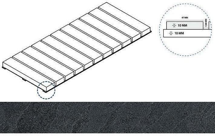 Керамогранит Italon Materia X2 Решетка Стрим 10 Titanio фото 1