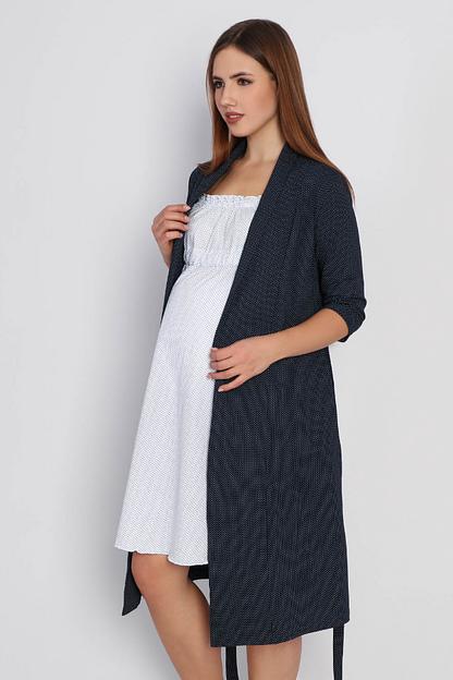 Комплект Style Magro для беременных и кормящих мам «Забота», тёмно-синий/белый (горох), опт фото 6