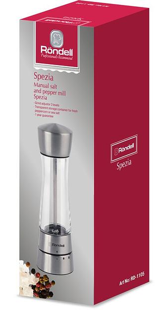 Мельница для перца/соли Rondell 1105-RD-01 серебристый фото 3