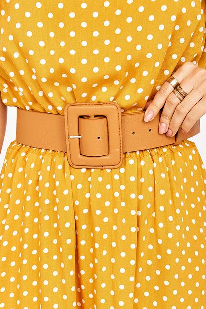 Платье Julia/горчичный горох фото 3