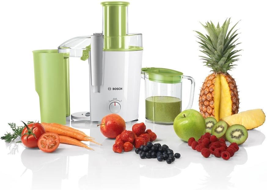 Соковыжималка центробежная Bosch MES25G0 700Вт рез.сок.:1250мл. белый/зеленый фото 6