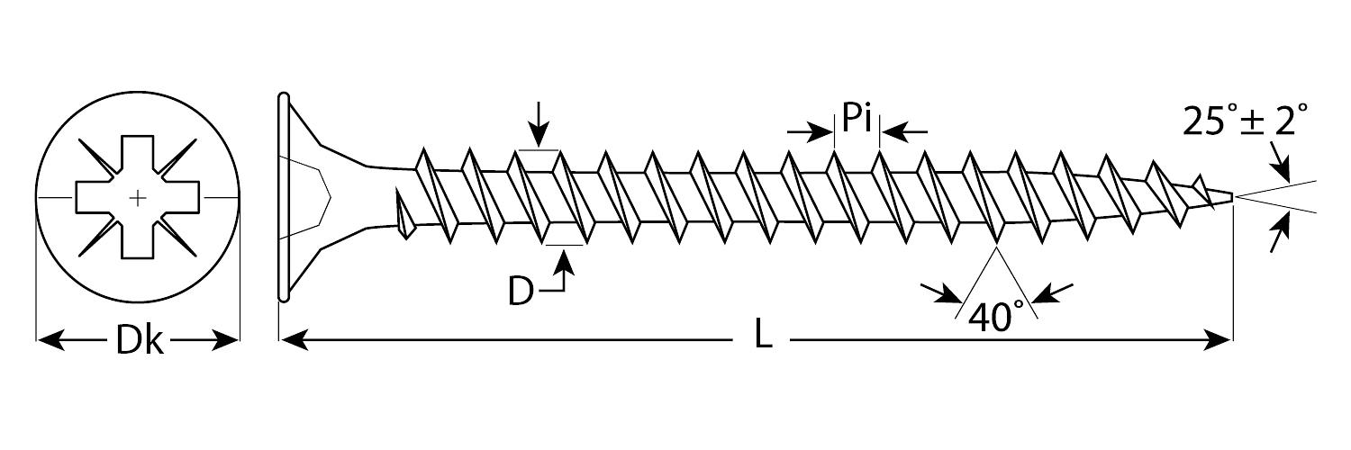 ЗУБР СУ-Б, 40 х 3.5 мм, белый цинк, 8000 шт (11,2 кг.), универсальный саморез (300370-35-040) фото 2