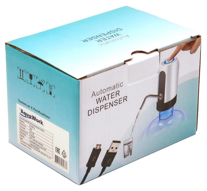 Помпа для 19л бутыли Aqua Work H-RP14 электрический белый картон фото 2