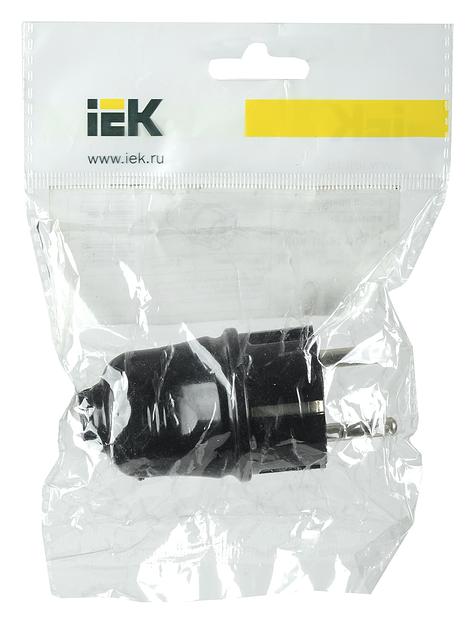 Вилка IEK ВПп10-02-Ст (EVP10-16-01-K02) разборная прямая с заземляющим контактом фото 2