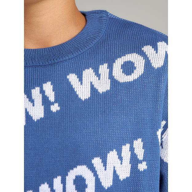 Джемпер «Вау» синий, для мальчиков ОПТ фото 9