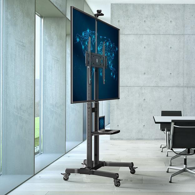 ONKRON TS1891 стойка для телевизора с кронштейном 50"-90", мобильная, чёрная фото 3