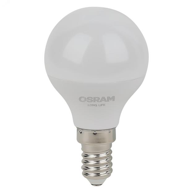 Лампа светодиодная LED 7Вт Е14 6500К 600Лм шар 220В (замена 60Вт) OSRAM фото 2