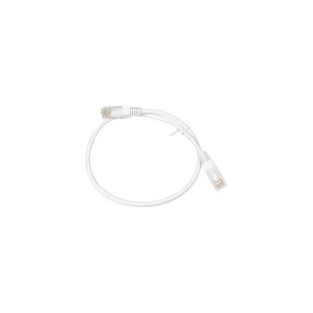 Патч-корд LanMaster вилка RJ-45, вилка RJ-45, кат.5E, ПВХ, 0.5м, белый [twt-45-45-0.5-wh] фото 1