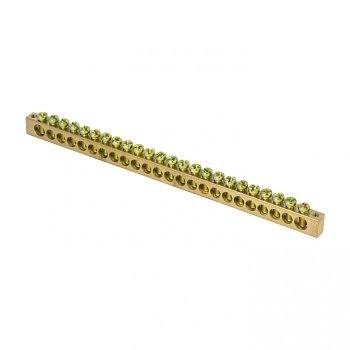 EKF sn0-125-24-k Шина PEN "ноль-земля" (8х12мм) 24 отверстия латунь крепеж по краям EKF PROxima фото 1