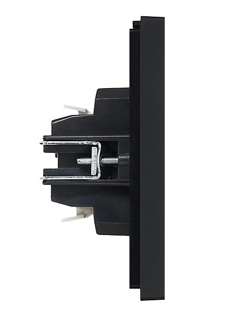 FORTE&PIANO Выключатель 2-клавишный с индикацией 10А FP106 черный IEK фото 4