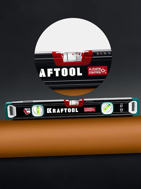 KRAFTOOL A-RATE CONTROL, 400 мм, точность 0.3 мм/м, с инновационным зеркальным глазком, сверхпрочный уровень (34986-40) фото 4