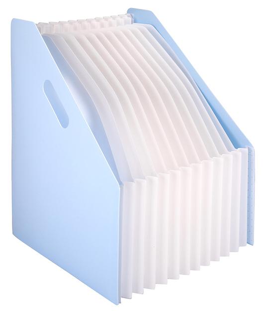 Лоток вертикальный Deli EB41102 Macaron 13отд. складной для бумаг A4 ассорти полипропилен фото 2