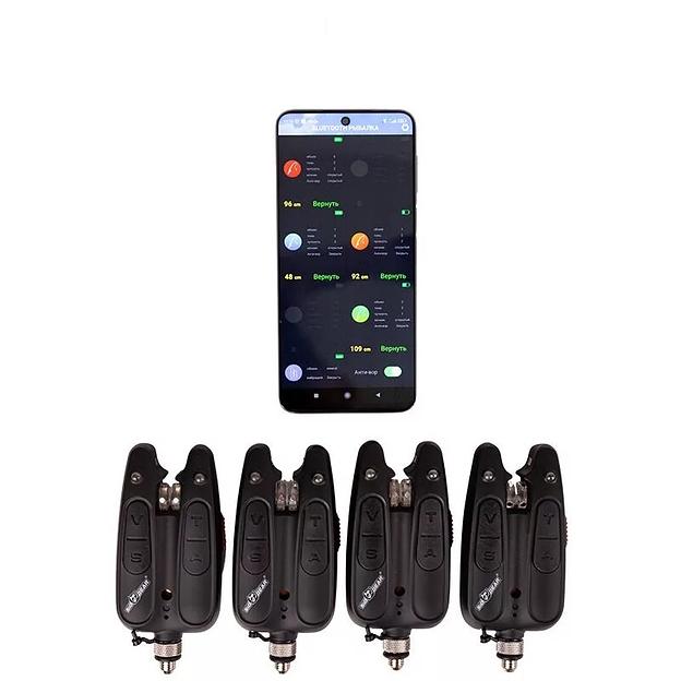 Комплект электронных сигнализаторов поклевки SibBear 4+пейджер SG14, Опт фото 3