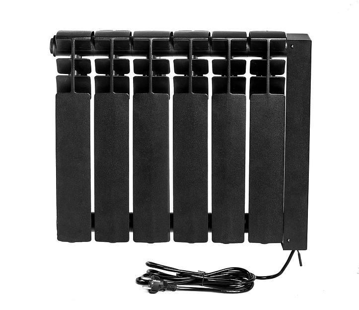 Электрический радиатор (обогреватель) «Normand» 6 чёрный ОПТ фото 3