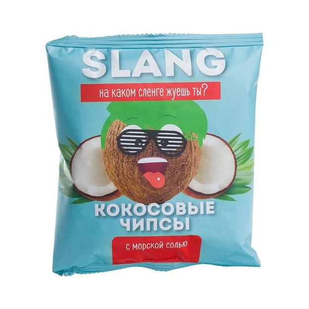 Кокосовые чипсы Slang «Морская соль» 30 г ОПТ фото 1