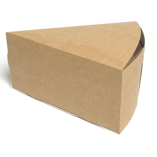 Коробка порционная для десерта 16х8 см крафт фото 1