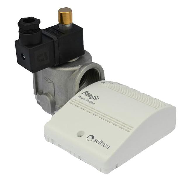 RGDGP5MP1 NA15 Seitron (Сейтрон) бытовой комплект для обнаружения утечек пропана (сигнализатор RGDGP5MP1 Beagle + клапан нормально-открытого типа с ручным взводом Ду15) фото 2