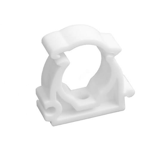 Опора 25 мм PPR, с креплением, белая фото 1