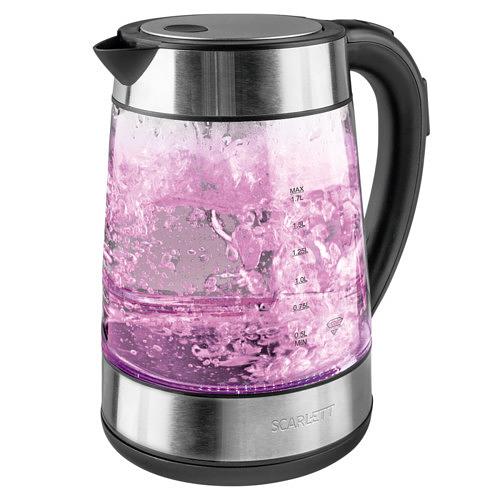 Электрический чайник Scarlett SC-EK27G41 (стекло) черный фото 1