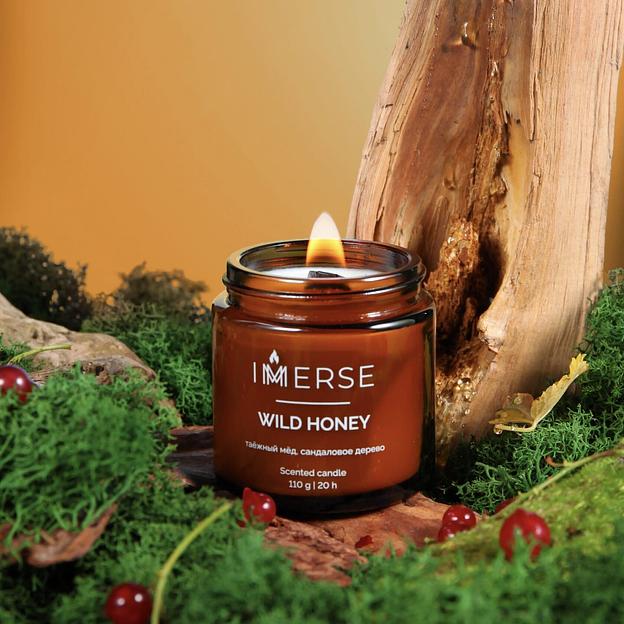 Ароматическая свеча Immerse «Wild Honey» 110 мл ОПТ фото 1