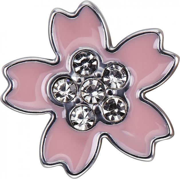 Шильд-символ Moleskine Sakura Цветок металл серебристый/розовый LESU08PINFLWCRYS фото 1