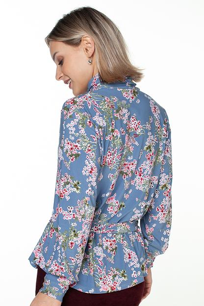 Блузка женская  1526-94/12/Голубой, розовый  фото 6