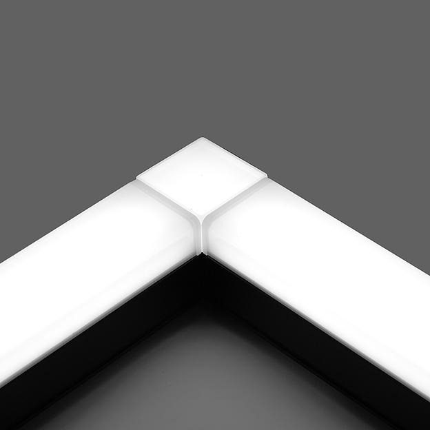 Светильник светодиодный ДПО-36вт 4000К 3200Лм линейный рассеиватель матовый в алюминиевом корпусе черный фото 4