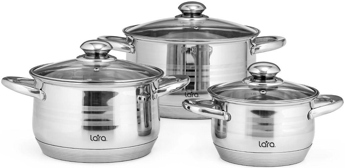 Набор кастрюль Lara Sonata 6 предметов (LR02-100) фото 1