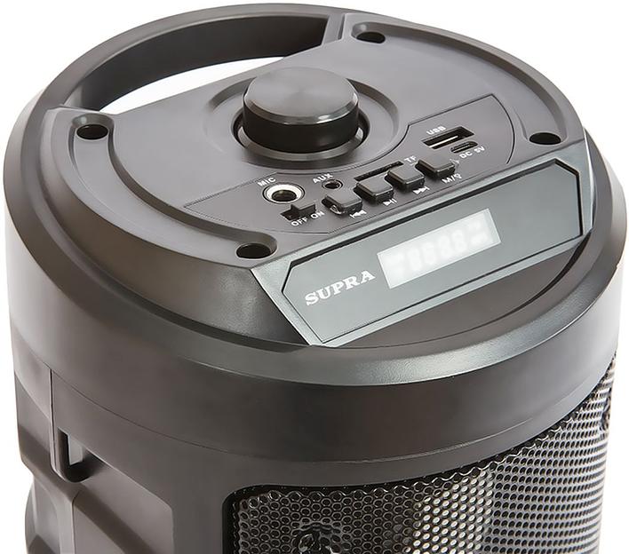 Акустическая система SUPRA SMB-350 (Воспроизведение музыкальных файлов в формате MP3/WAV. Bluetooth. Поддержка A2DP. FM тюнер. Функция караоке. 1 вход для подключения микрофона. USB разъем. Двухканальный линейный вход. Максимальная мощность: 250 Вт. RMS фото 2