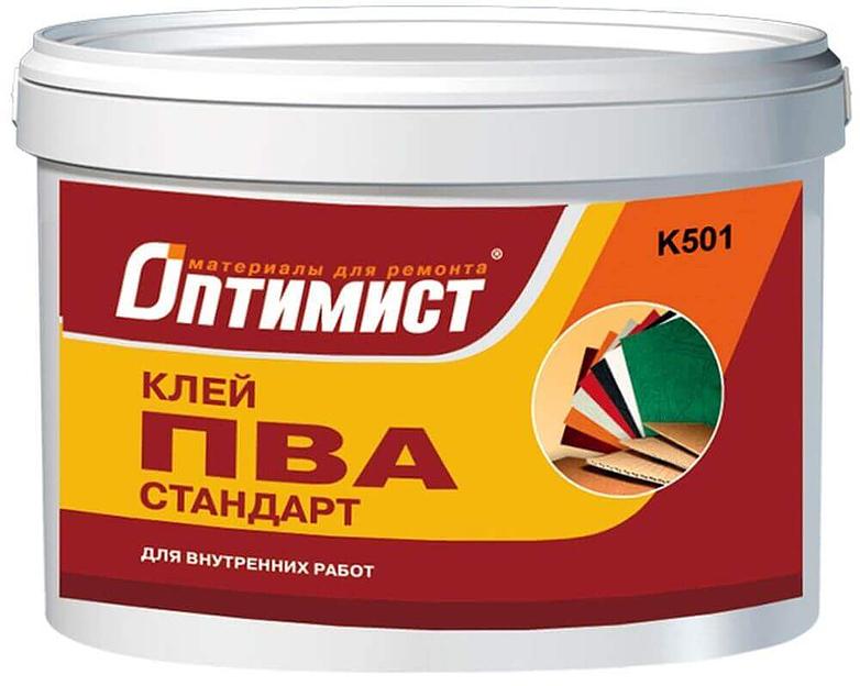 Клей ПВА "Оптимист" Стандарт К501 для внутренних работ 2,3 кг фото 1