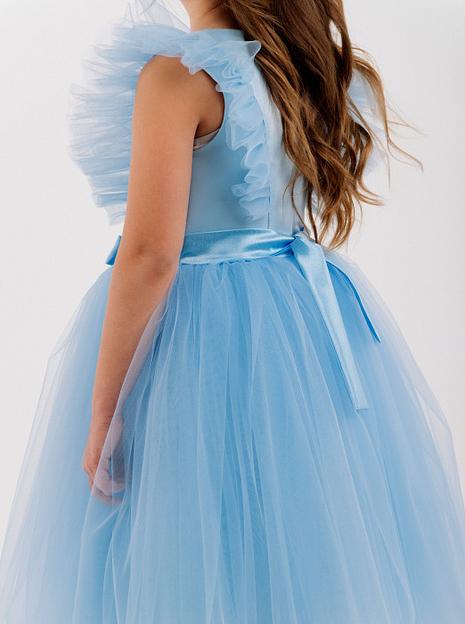 Платье для девочки Энди нарядное, голубое, 22-205_2, опт фото 2