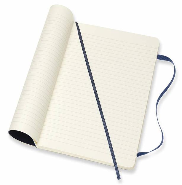 Блокнот Moleskine CLASSIC SOFT QP616B20 Large 130х210мм 192стр. линейка мягкая обложка синий сапфир фото 4