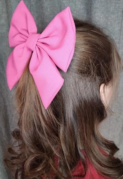 Заколка светло-розовая для волос «Бантик» Casanda Hey классический стиль, опт фото 5
