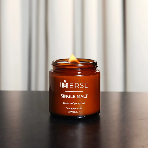 Ароматическая свеча Immerse «Single Malt» 110 мл ОПТ фото 2