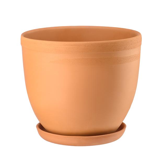 Керамический горшок Терракот с подставкой, 4л.,терракотовый фото 1