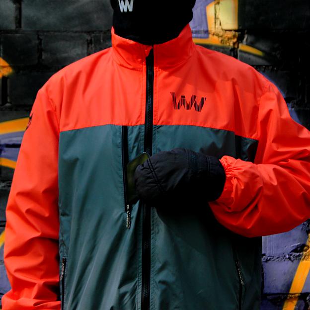 Сноубордическая куртка (парка) Code Ogee серый, оранжевый ОПТ фото 1