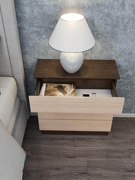 Комод Wood&Stone «Малави» венге линум, ясень шимо светлый 77.8×32.2×79.4 см фото 5