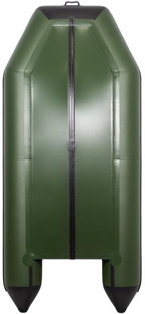 Лодка Аква 3200 слань книжка, киль, 3200*1420*400 мм., цвет: зеленый-черный фото 2