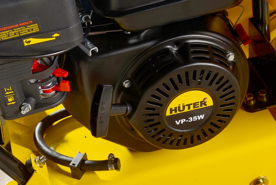 Виброплита Huter VP-35W 4870Вт 6.5л.с. бензиновый желтый (74/6/2) фото 6