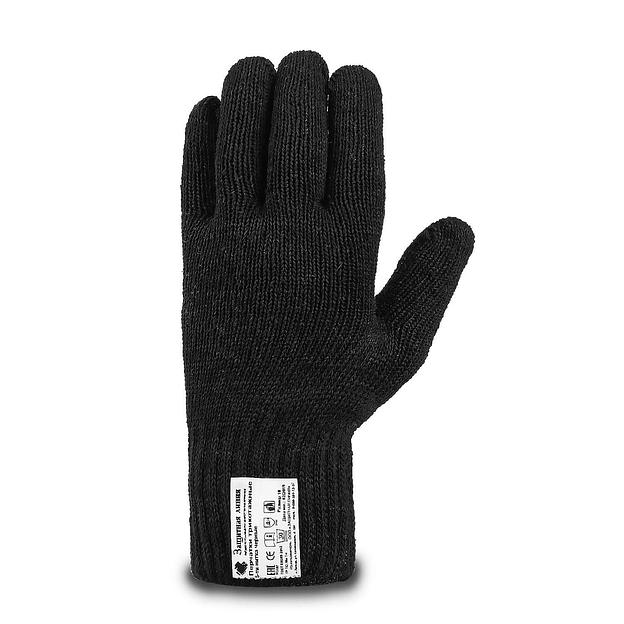 Рабочие перчатки трикотажные «Супер люкс» без ПВХ 7,5 класс вязки (70% хлопок, 30% полиэфир) чёрный, арт.23 фото 3