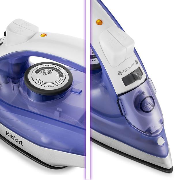 Утюг Kitfort KT-2603 1300Вт белый/фиолетовый фото 3