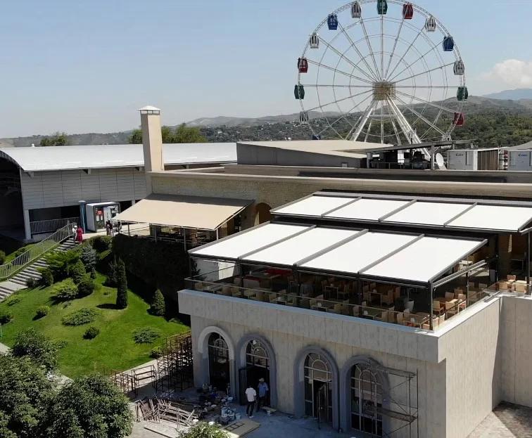 Пергола тентовая для летней террасы фото 2