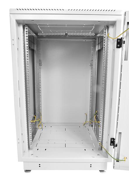 Шкаф коммутационный ЦМО ШТК-М-18.6.6-1ААА-9005 18U 600x600мм пер.дв.стекл задн.дв.стал.лист 2 бок.пан. направл.под закл.гайки 270кг черный фото 4