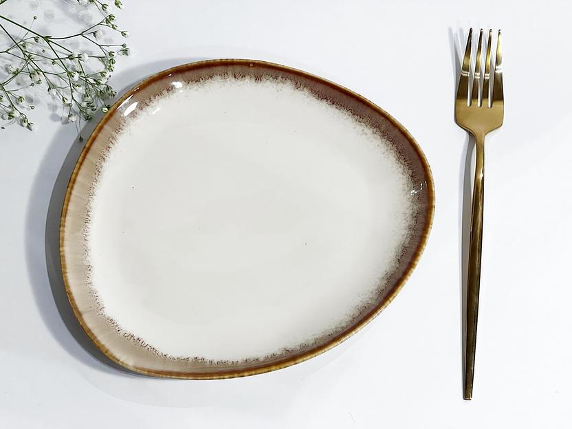 Тарелка фарфоровая 21 см «Pearl collection» SR1-001 Pearl, опт фото 2