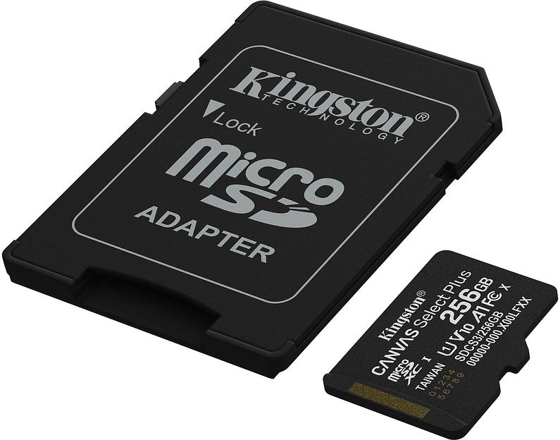 Флеш карта microSDXC 256GB Kingston SDCS3/256GB Canvas Select Plus + adapter фото 2